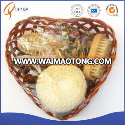 OEM customized wholesale high quality natural massage luxury portable wooden baby bath shower accessory spa bath gift set