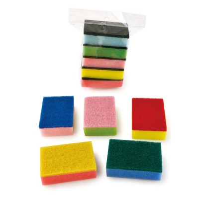 Polyester and PU Foam Multi Purpose Househould Kitchen Cleaning Sponge Pad