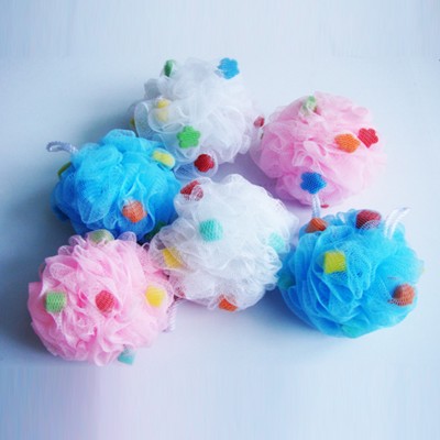 Promotional Colorful Soft Mesh Shower sponges / 50G Mesh Bath Lily